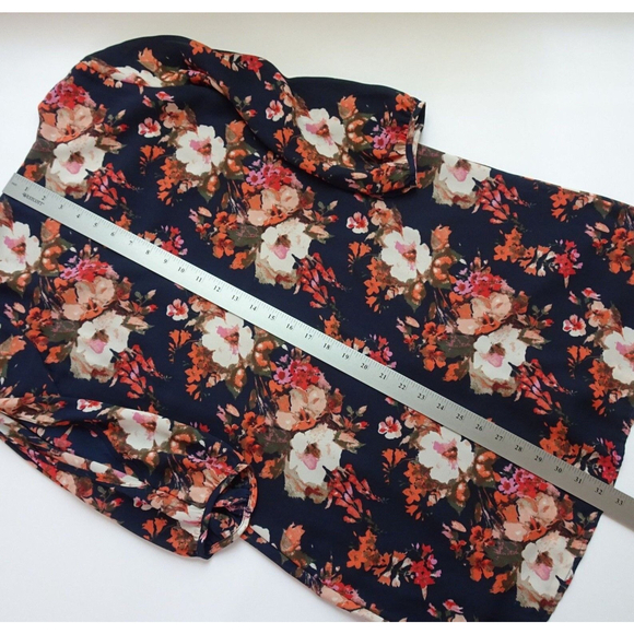 Lulu's Shifting Dears Floral Dress Slit Sleeves Scoop V-Neck Lined Short Flowy S - Picture 11 of 12